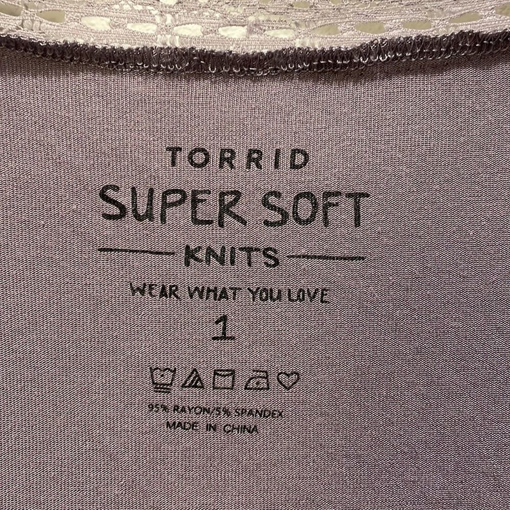 Torrid light purple super soft knit top - Picture 5 of 10